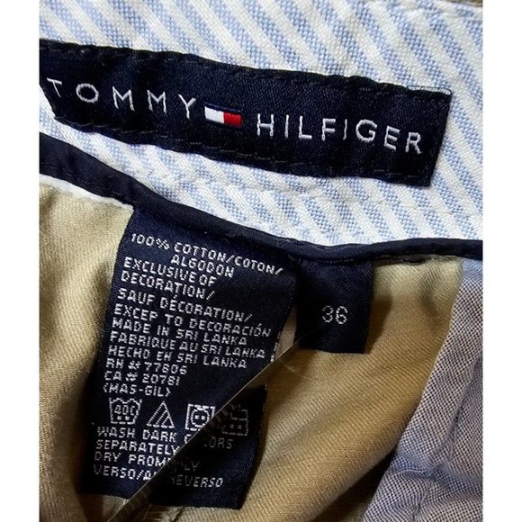 Tommy Hilfiger Mens 36 Beige Adjustable Waist Flat Front Cargo Shorts 10" Inseam - Picture 13 of 13
